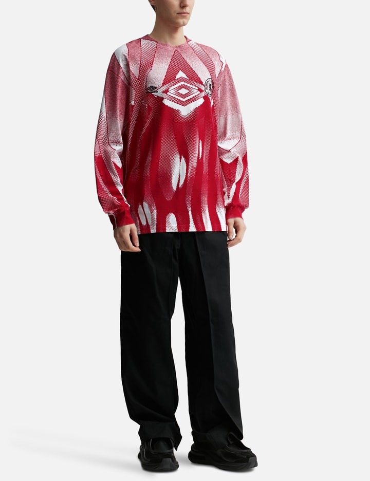 Shop Umbro Warm Up Long Sleeve In Red