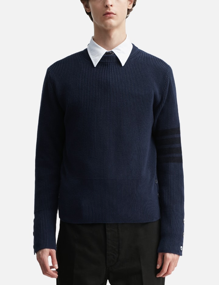 Cotton Cardigan Stitch 4-Bar Pullover Placeholder Image