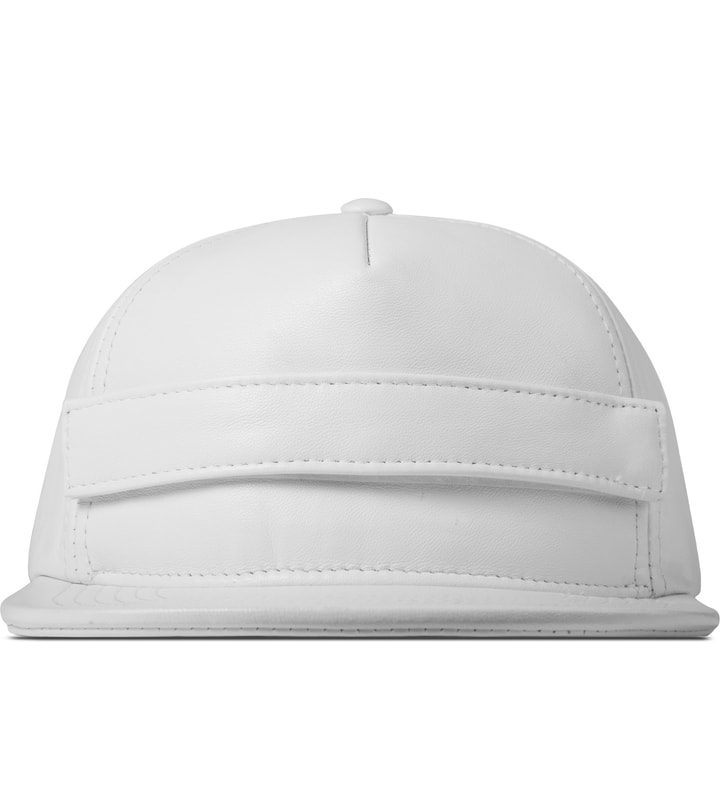 White Velcro Lambskin Snapback Cap Placeholder Image