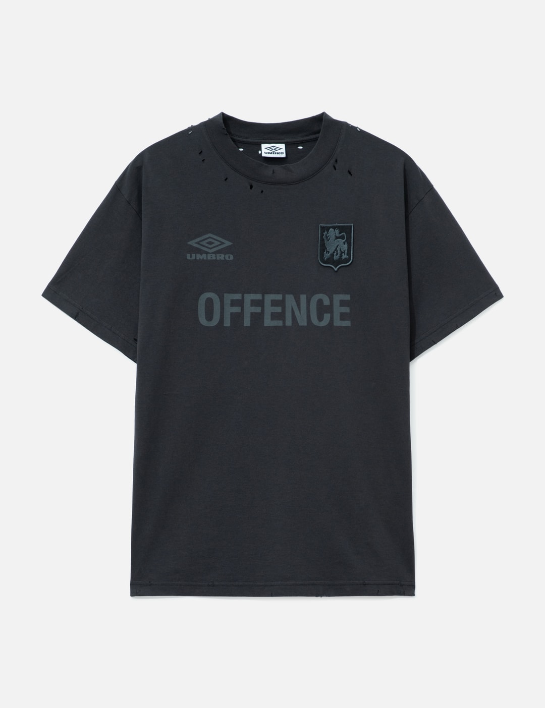 Umbro T-shirt Heren Active Style Klein Logo Getapete Wit/Zwart