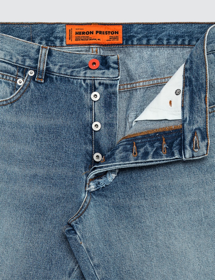 Regular 5 Pockets Washed Vintage Jeans Placeholder Image