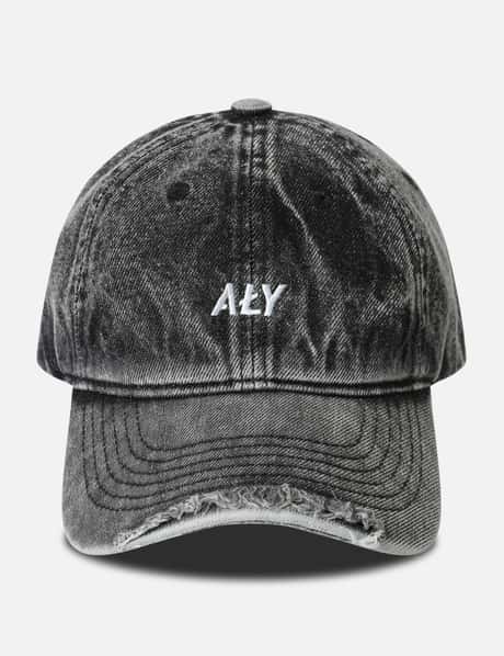 ALY "Aly Distressed Logo Black" Washed Cap