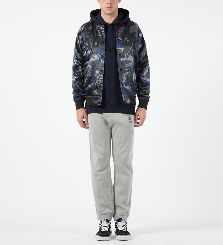 Blue Camo Satin Bomber Jacket Placeholder Image