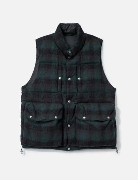 SUGARHILL Plaid Puffer Reversivle Vest