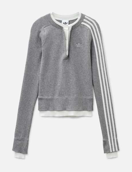 아디다스 오리지널스 Premium 3S Button Crew Sweatshirt