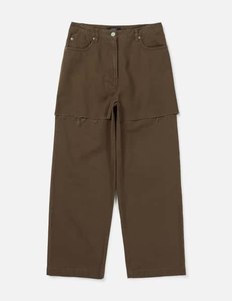 LCDC Frayed Panel Wide Pants