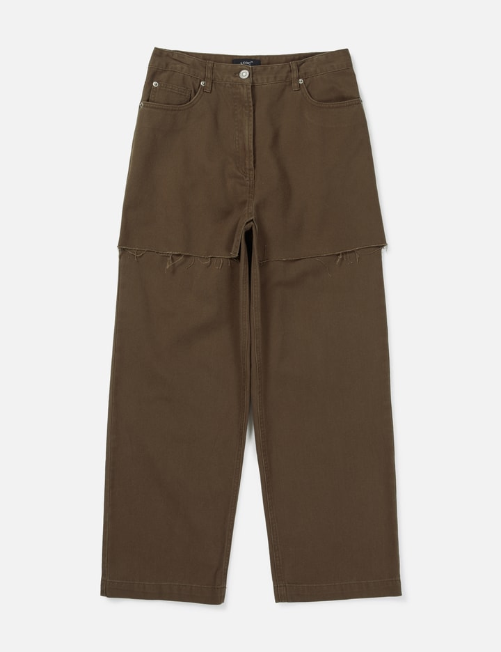 LCDC Frayed Panel Wide Pants