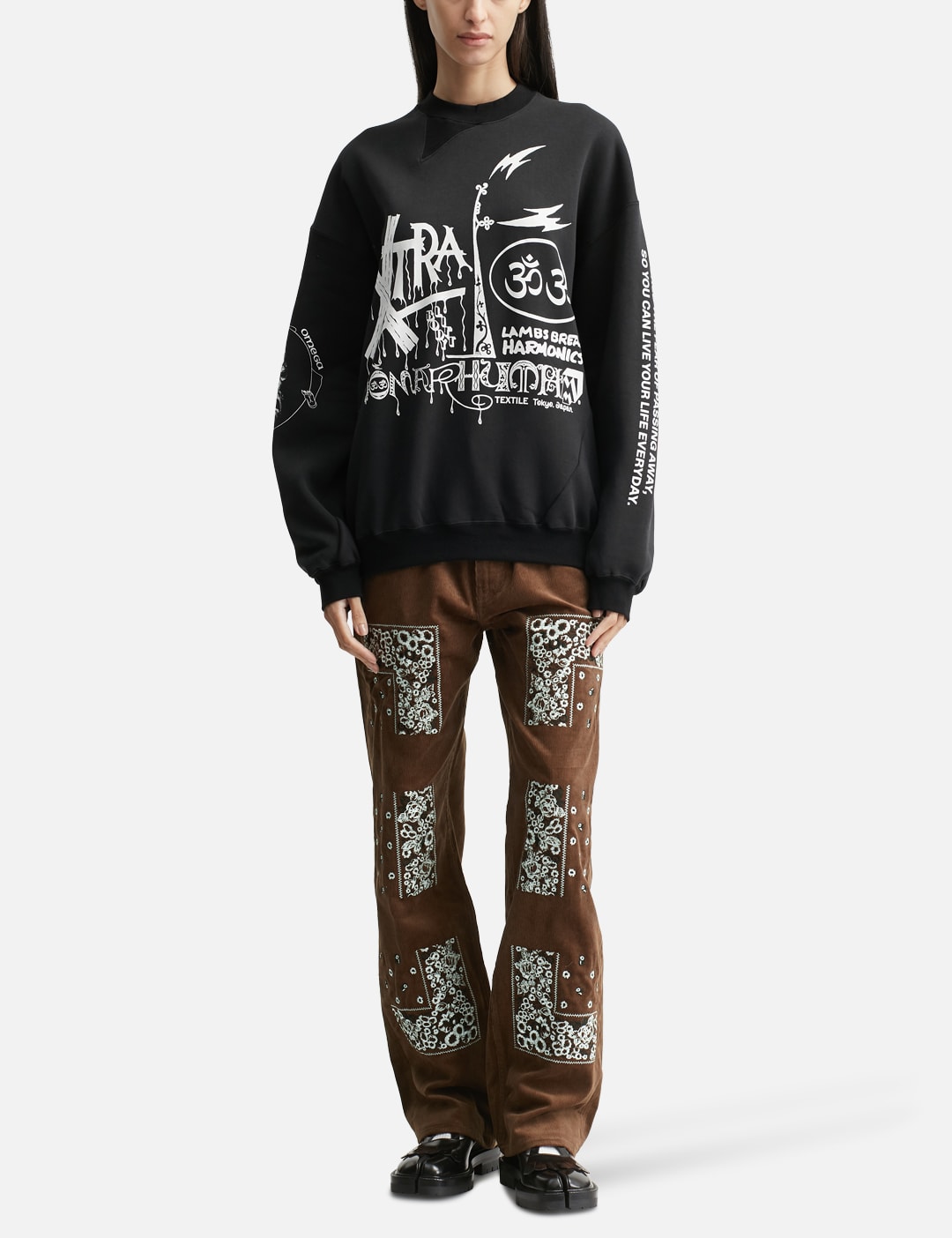 Bandana Embroidery Corduroy Pants view 16