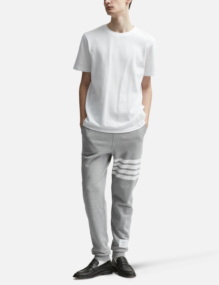 Shop Thom Browne Center Back Stripe Piqué T-shirt In White