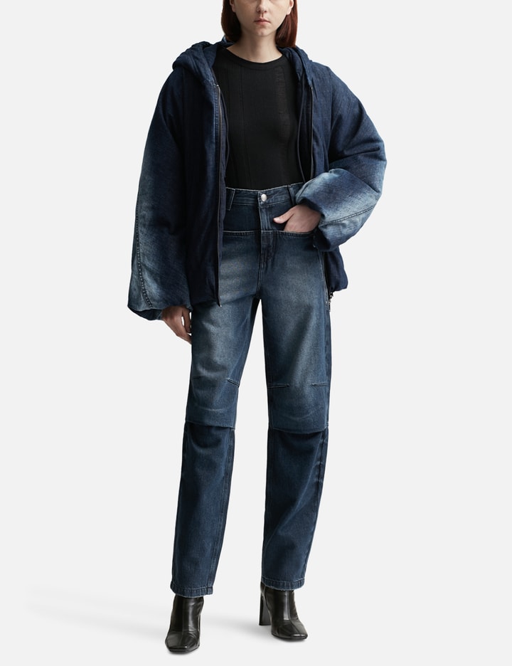 Knee Tuck Denim Pants Placeholder Image