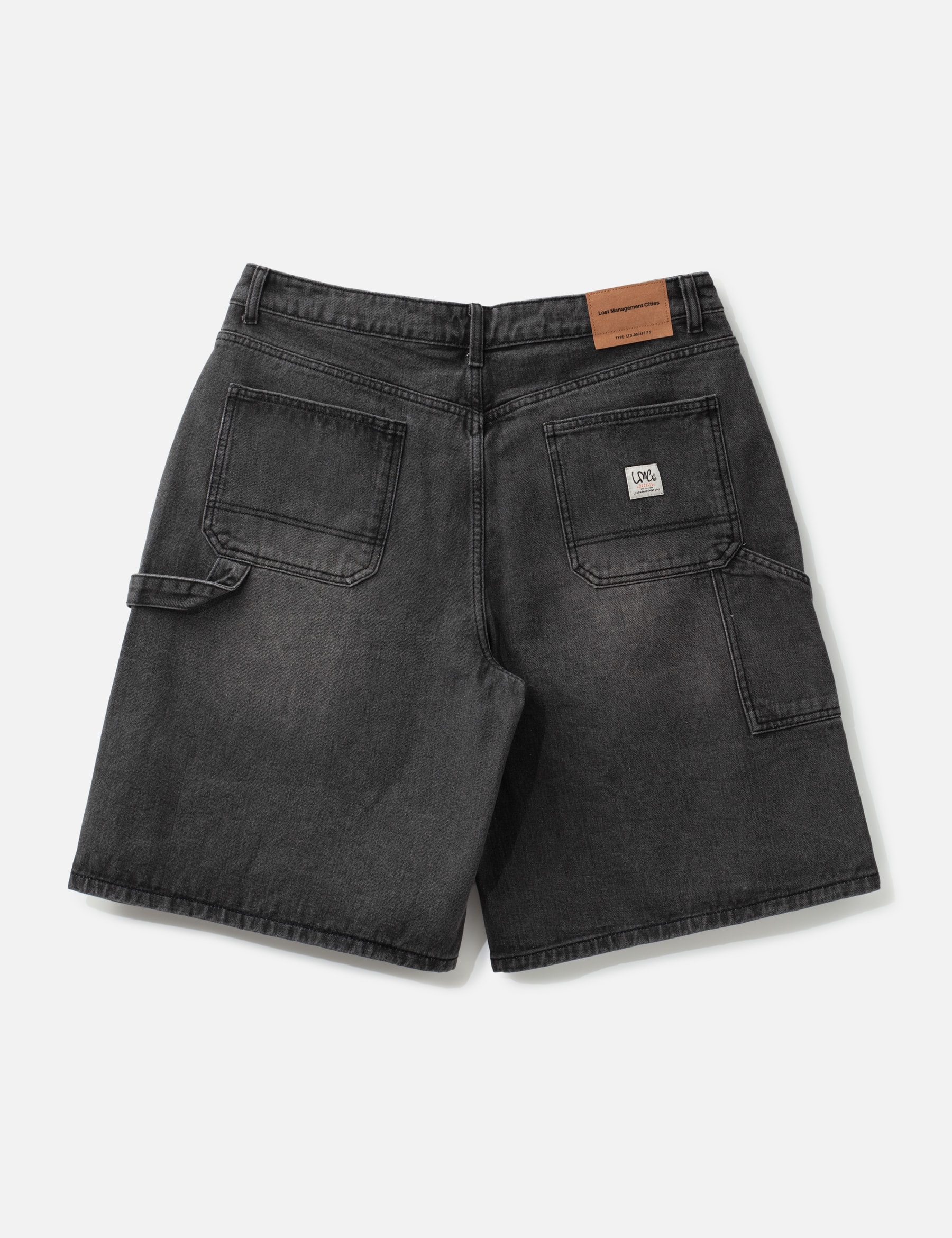 Brush Washed Denim Carpenter Shorts view 17