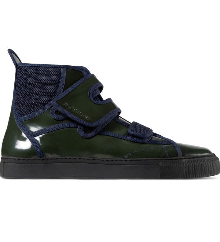 Dark Green High Velcro Sneakers Placeholder Image