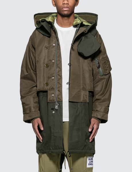 Burberry Nylon Hooded Parka with Detachable Warmer HBX