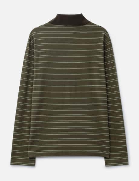Long-Sleeve Striped Polo Shirt view 8