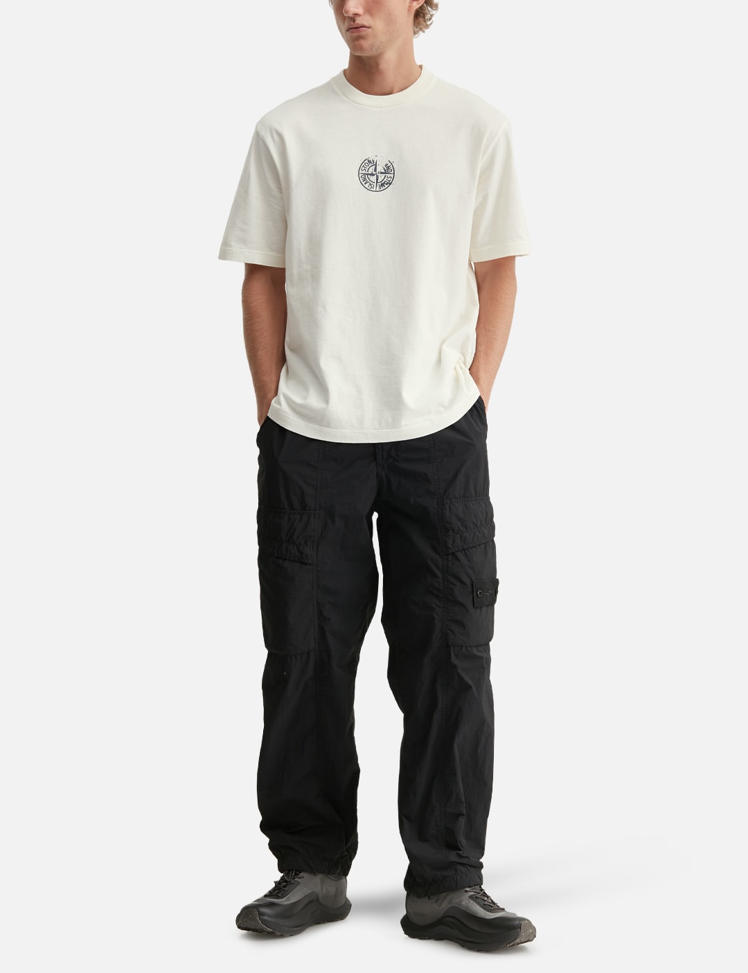 Organic Cotton Jersey T-Shirt With 'Vertical Placement' Print view 15