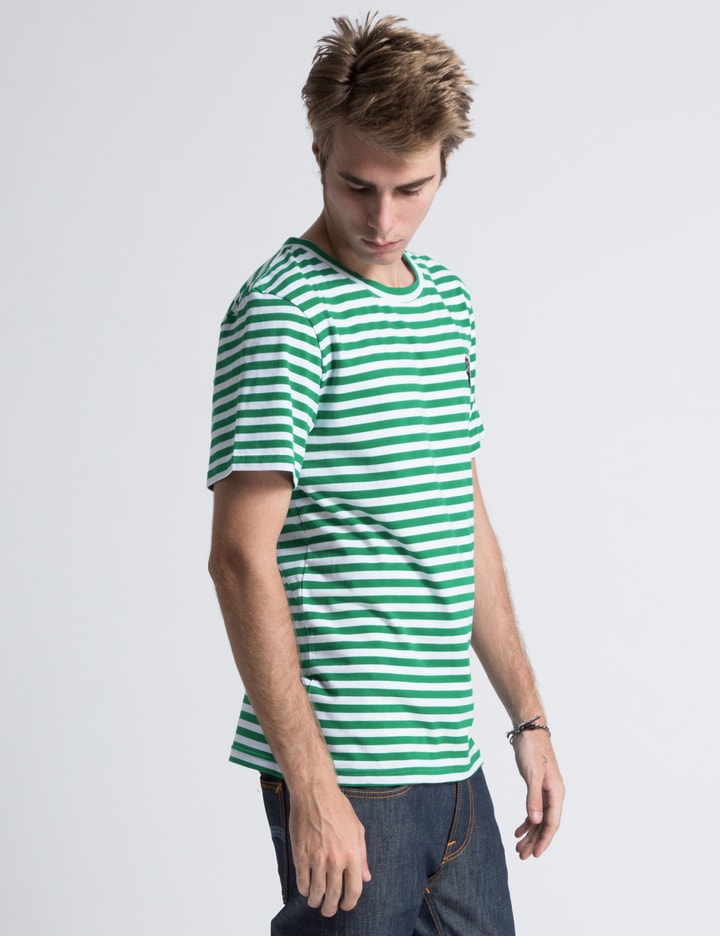 Green/White Striped T-Shirt Placeholder Image