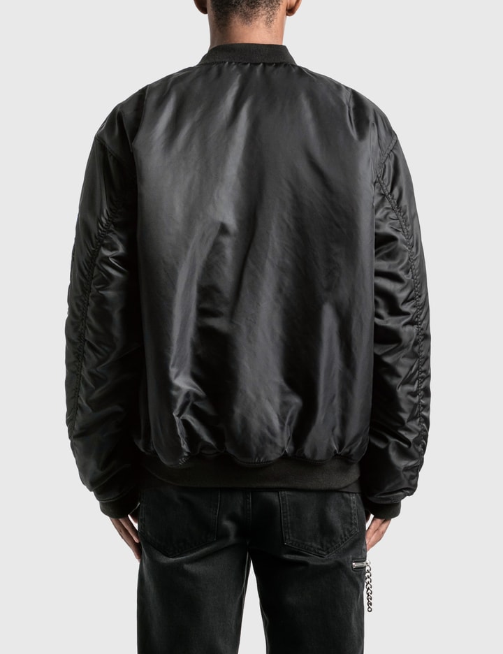 Nylon Patched Bomber Jacket With Wool Elongation Placeholder Image