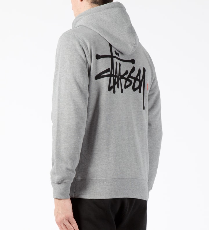 Heather Grey Basic Logo Zip Hoodie Placeholder Image