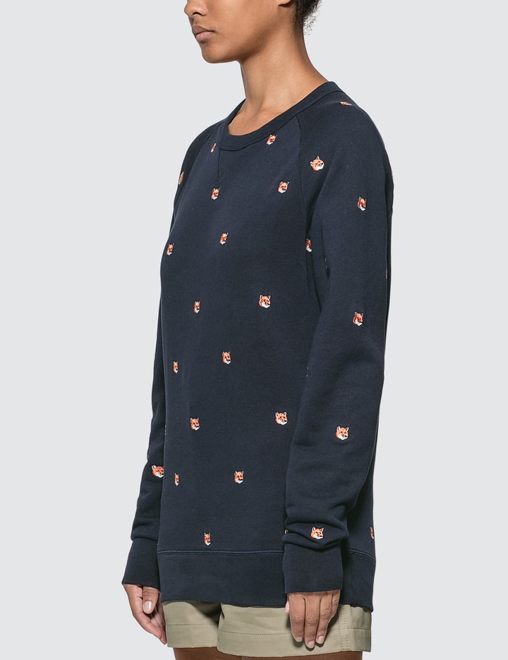 All-over Fox Head Embroidery Sweatshirt Placeholder Image