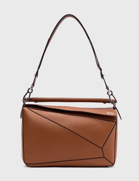 Loewe Men's Bag Reveal: XL Puzzle Bag in Tan 