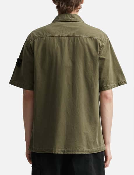 Brushed Organic Cotton Canvas 'Old' Effect Shirt view 12