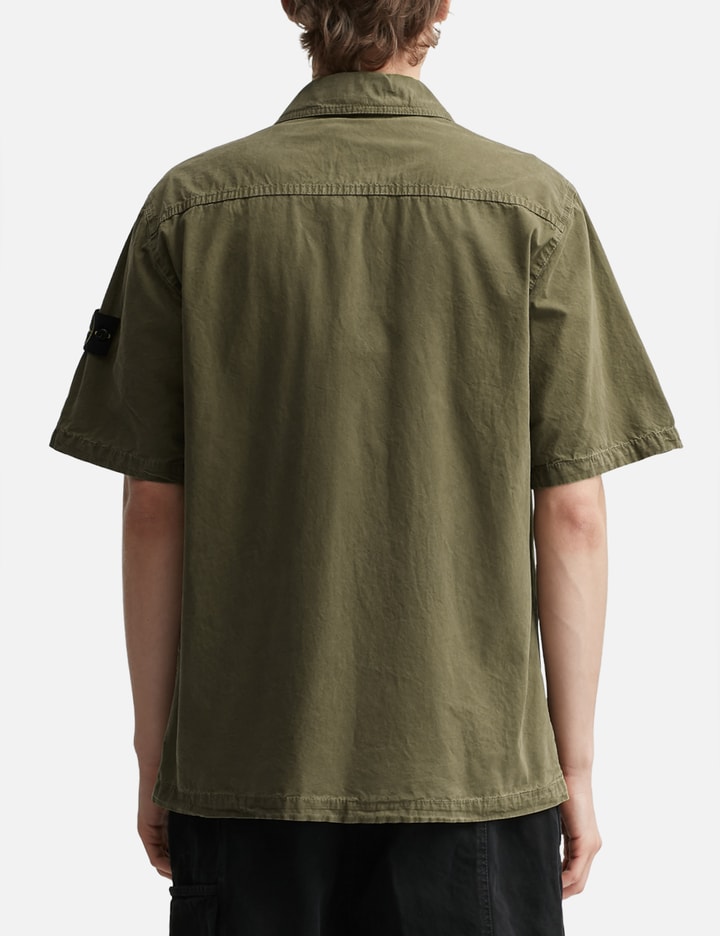 Stone Island Brushed Organic Cotton Canvas 'Old' Effect Shirt