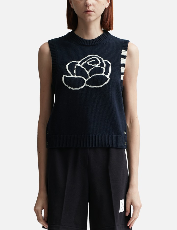 Merino Wool 4-Bar Rose Icon Shell Top Placeholder Image