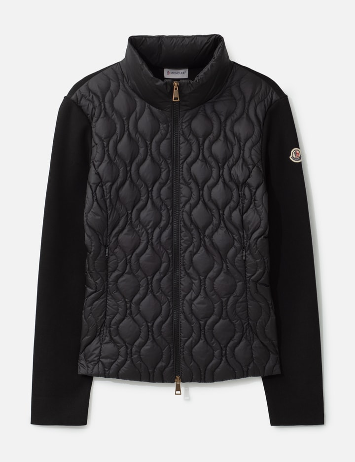 Cotton Padded Zip-Up Cardigan