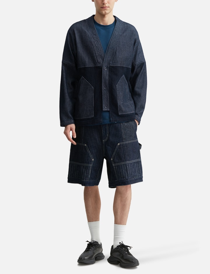 펀드멘탈 Patchwork Double Knee Shorts Rinse