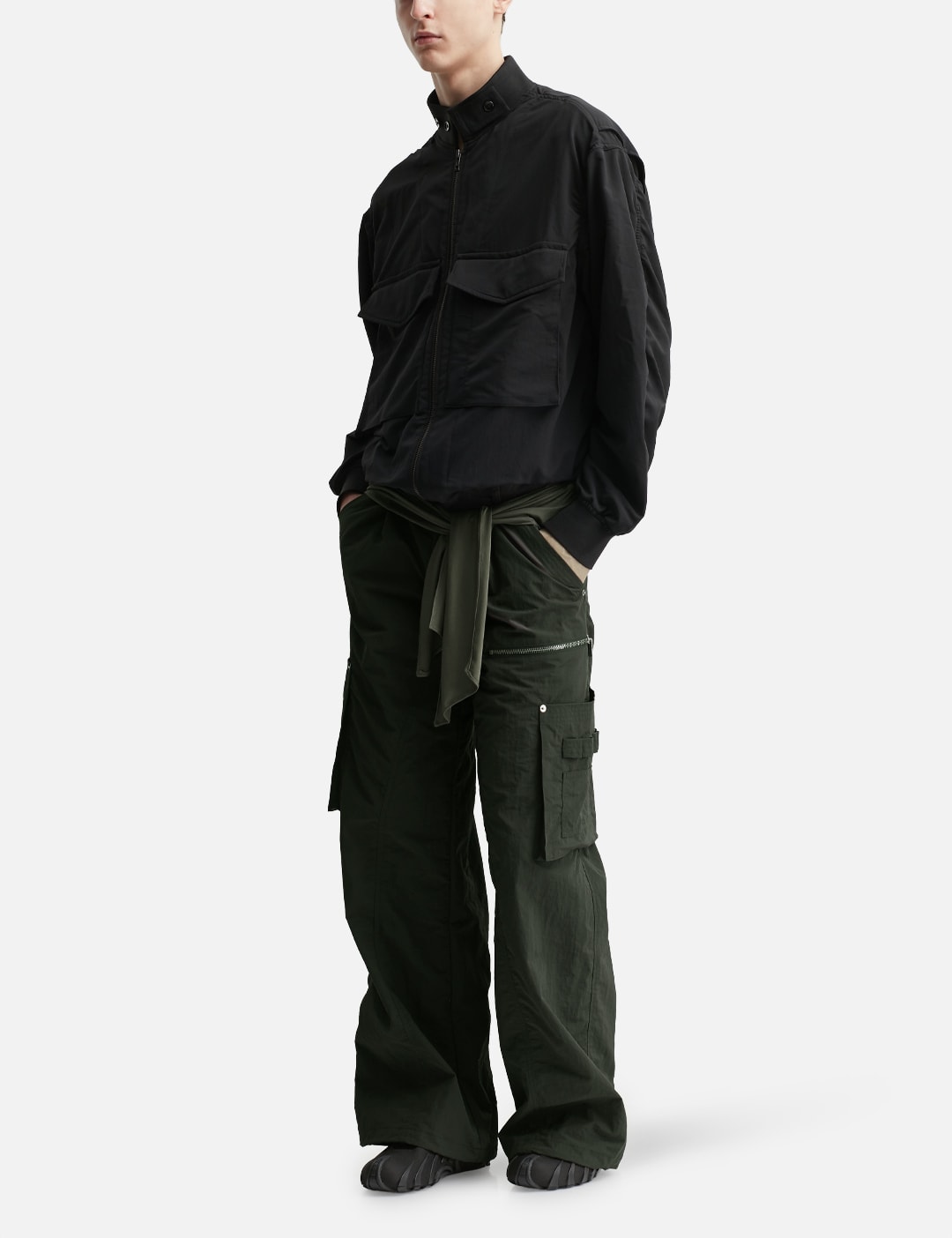 Mixed Layered Tie Jogger Pants view 15