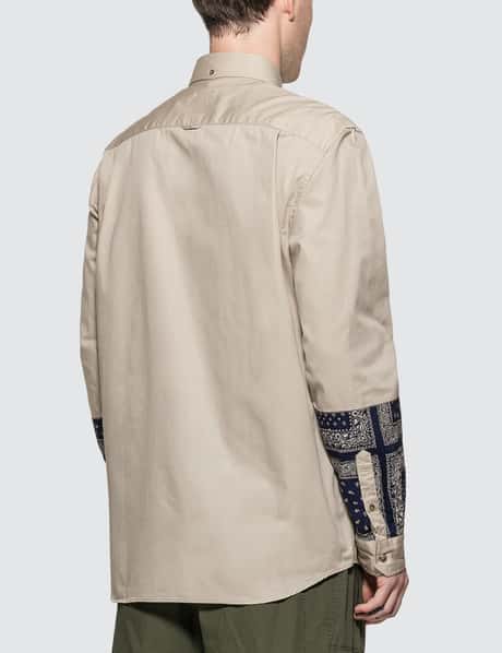 SOPHNET. - Bandana Panel Sleeve BD Shirt | HBX - Globally Curated 