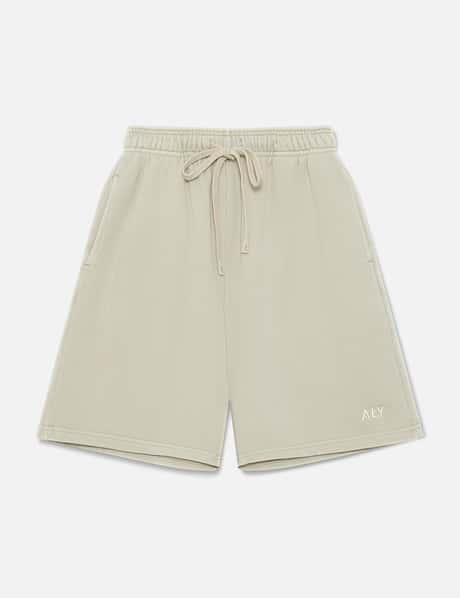 Aly "Logo Embroidery Off-white" Shorts
