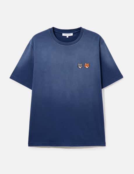 메종 키츠네 Double Fox Head Faded Regular Tee-Shirt