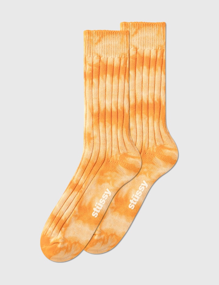 Dyed Ribbed Crew Socks Placeholder Image