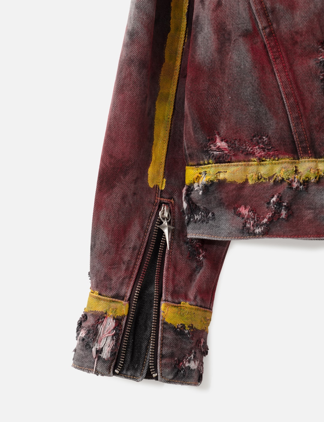 Red Washed Painted Line Jacket view 18