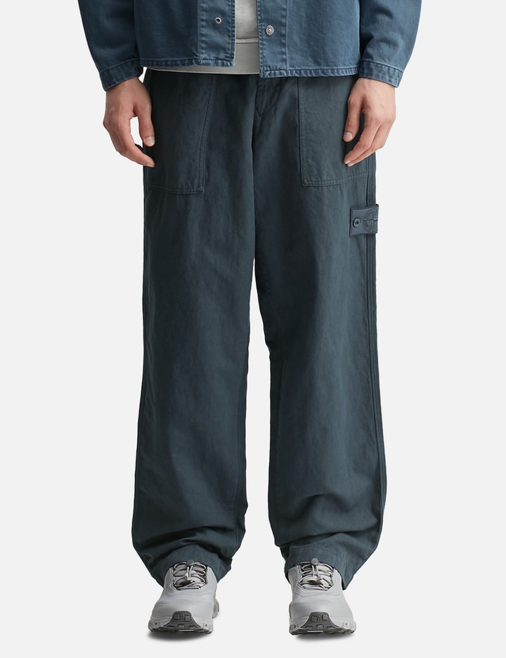 Stone Island Cotton Linen Canvas_S.I.Ghost Fatigue Trousers