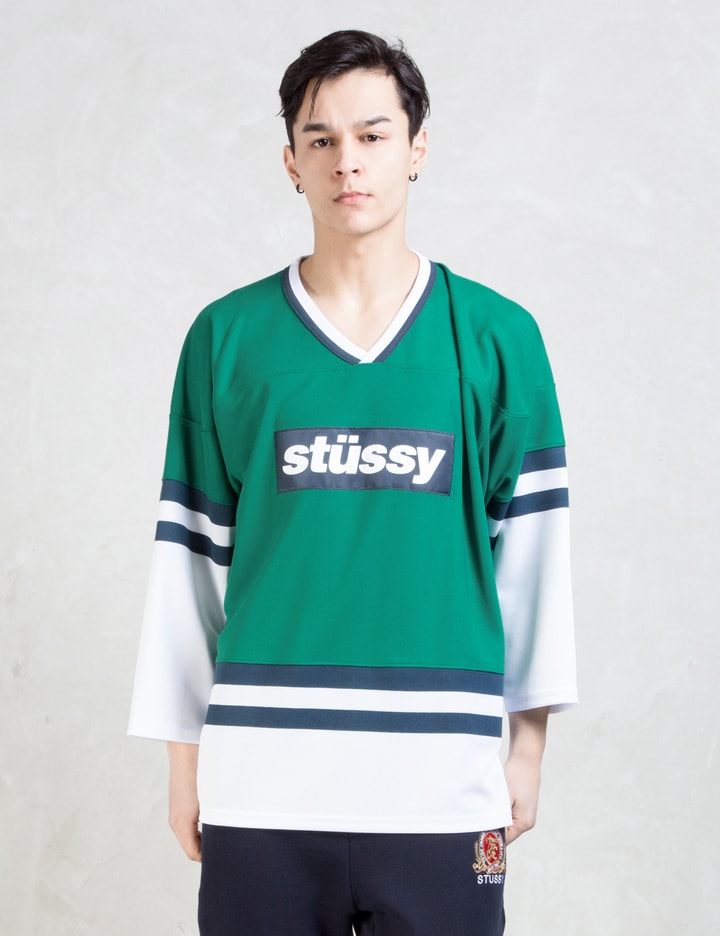 Stüssy - Block 3/4 Hockey Jersey | HBX - Globally Curated Fashion and Lifestyle by Hypebeast