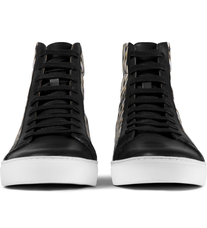 Black/Gold Chain Logan High Top Sneakers Placeholder Image