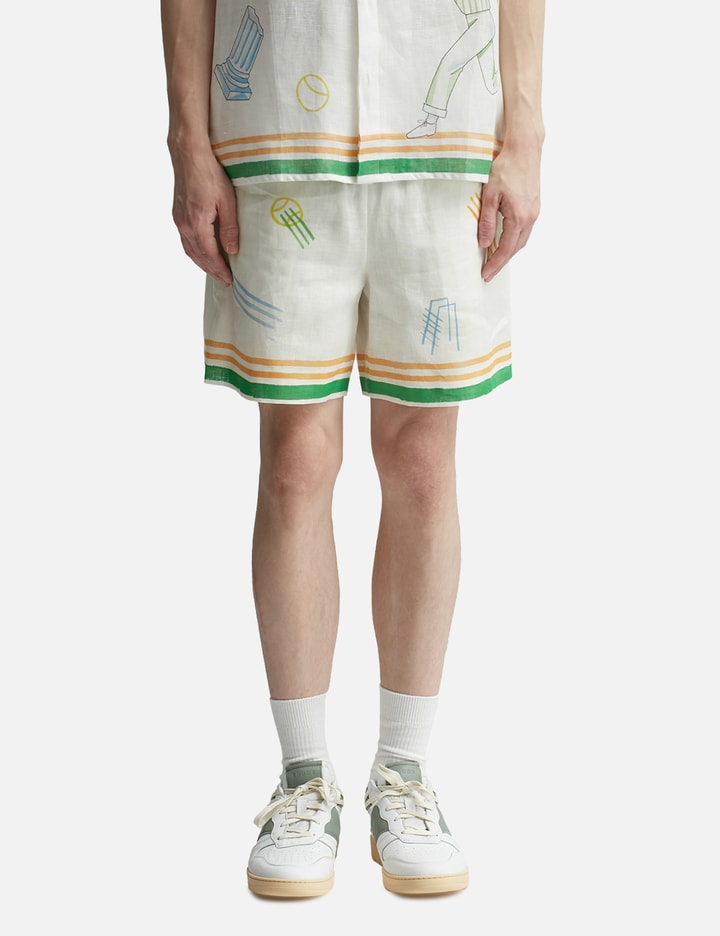 PRINTED LINEN SHORTS Placeholder Image