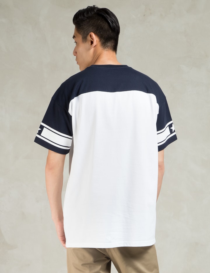White/Navy S/S State Baseball T-Shirt Placeholder Image