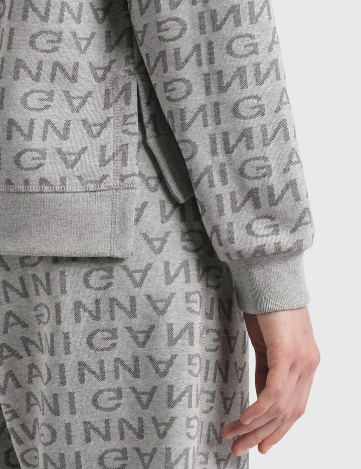 Ganni Logo Jacquard Isoli Dropped Shoulder Sweatshirt (Activewear, Sweatshirts)