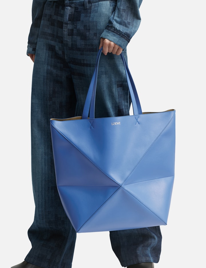 Loewe Blue Leather Large Puzzle Shoulder Bag Loewe