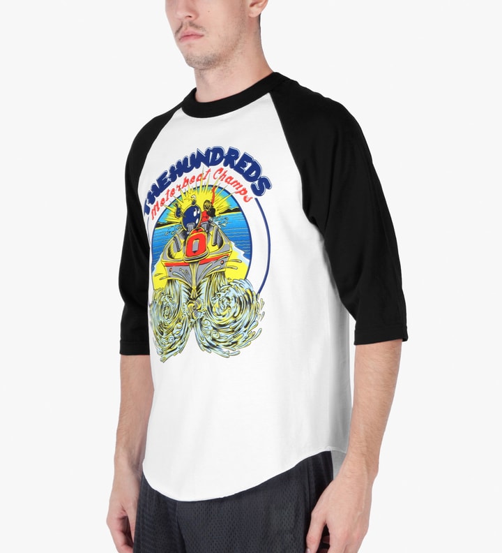 Black/White Motorboat Baseball ¾ Sleeve T-Shirt Placeholder Image