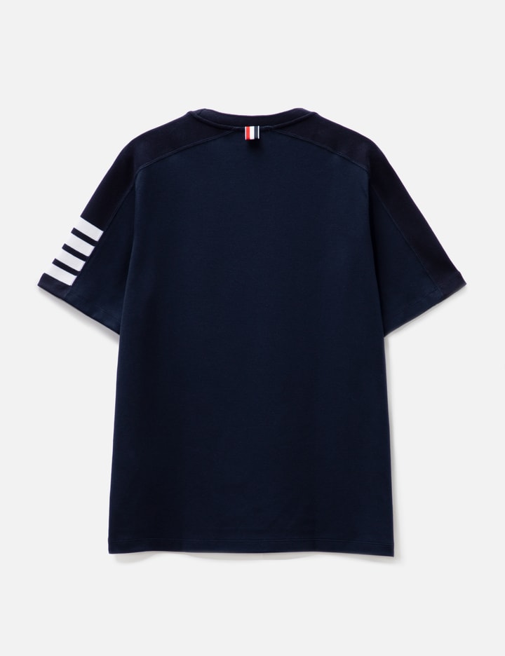 Thom Browne Cotton 4-bar Short Sleeve Striped T-shirt In Blue