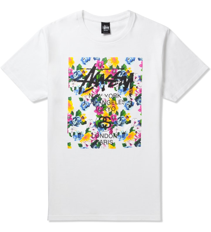 White World Tour Flower Block T-Shirt Placeholder Image