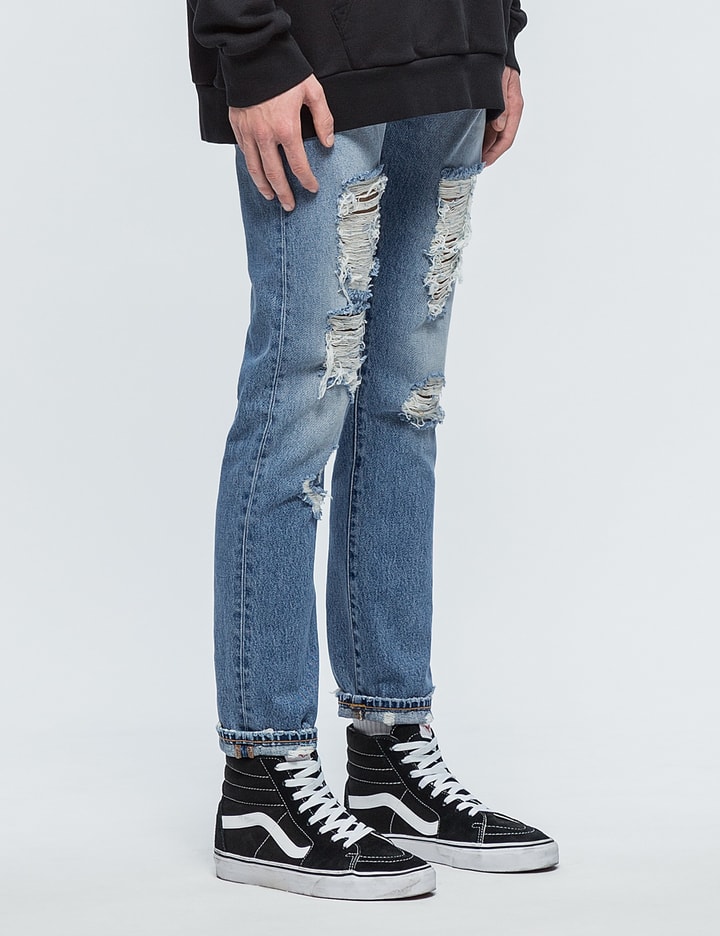 Regular Fit Ripped Light Wash Jeans Placeholder Image