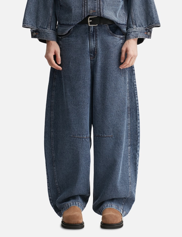 Paneled Barrel Jeans view 3