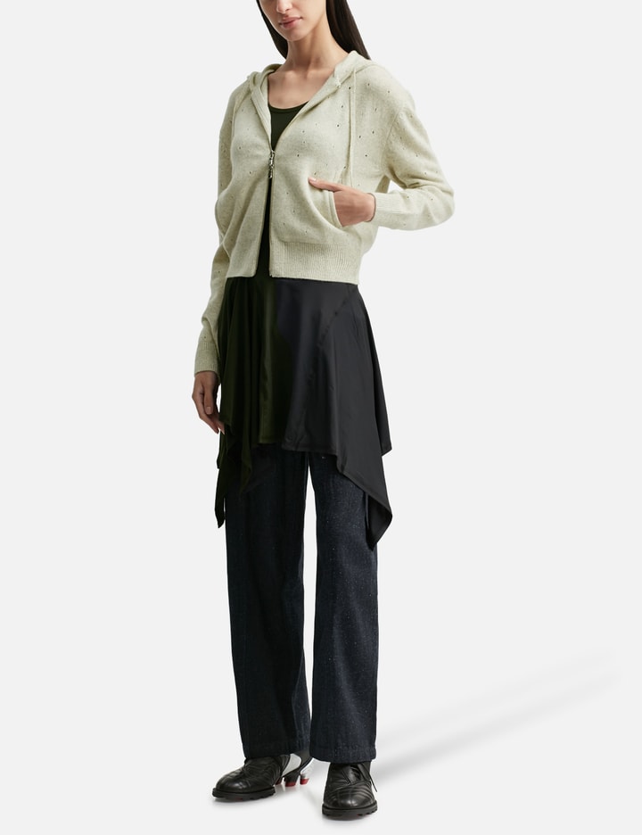 Eyelet Knit Hood Zip Up Placeholder Image