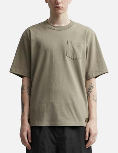 Sacai - NYLON TWILL X COTTON JERSEY T-SHIRT | HBX - Globally 