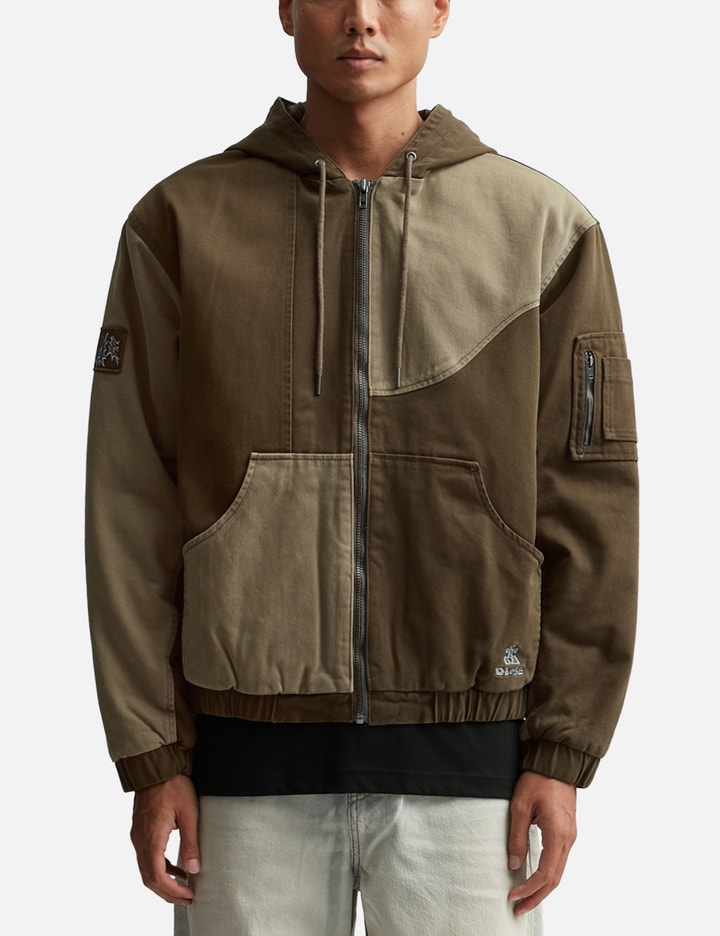 PANEL DENIM HOODED BOMBER Placeholder Image